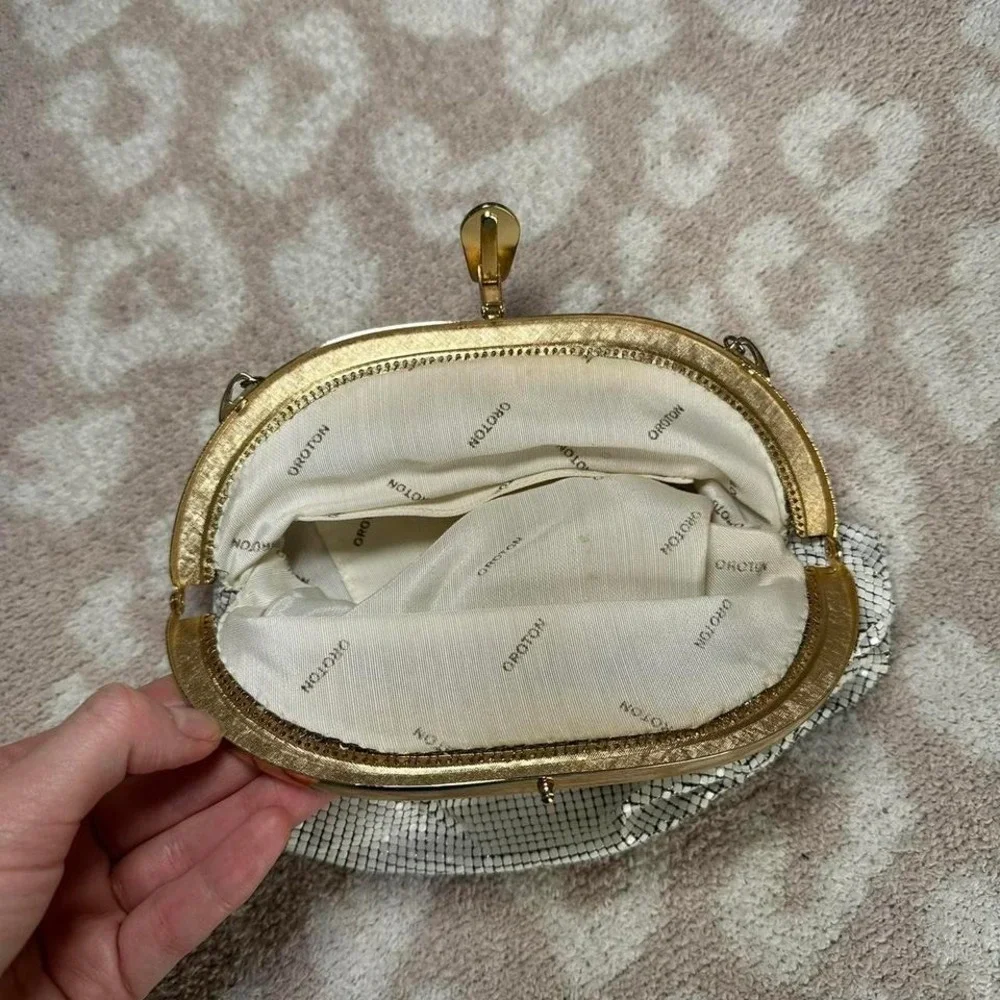 Vintage Oroton‎ Mesh Handbag | Silver & Gold